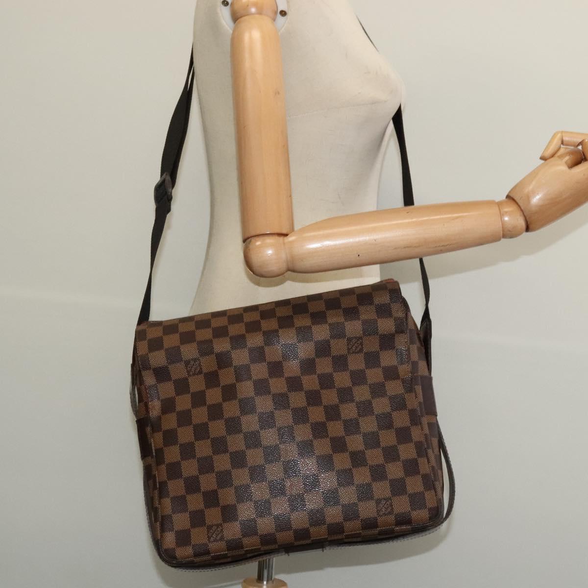 LOUIS VUITTON Damier Ebene Naviglio Shoulder Bag N45255 LV Auth ep10813