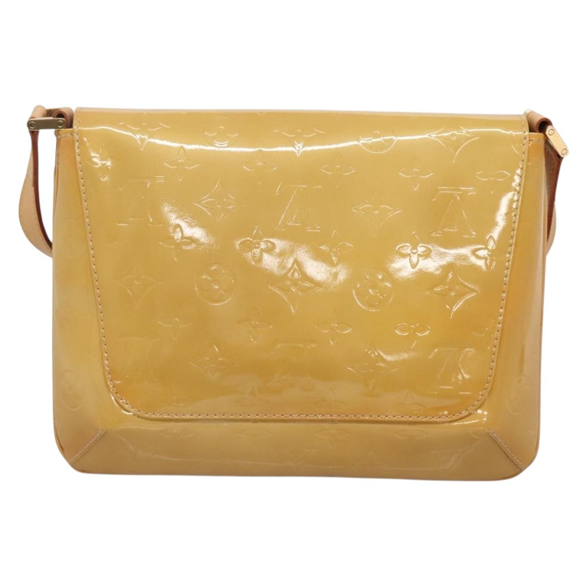 LOUIS VUITTON Monogram Vernis Thompson Street Bag Beige M91301 LV Auth ep10819