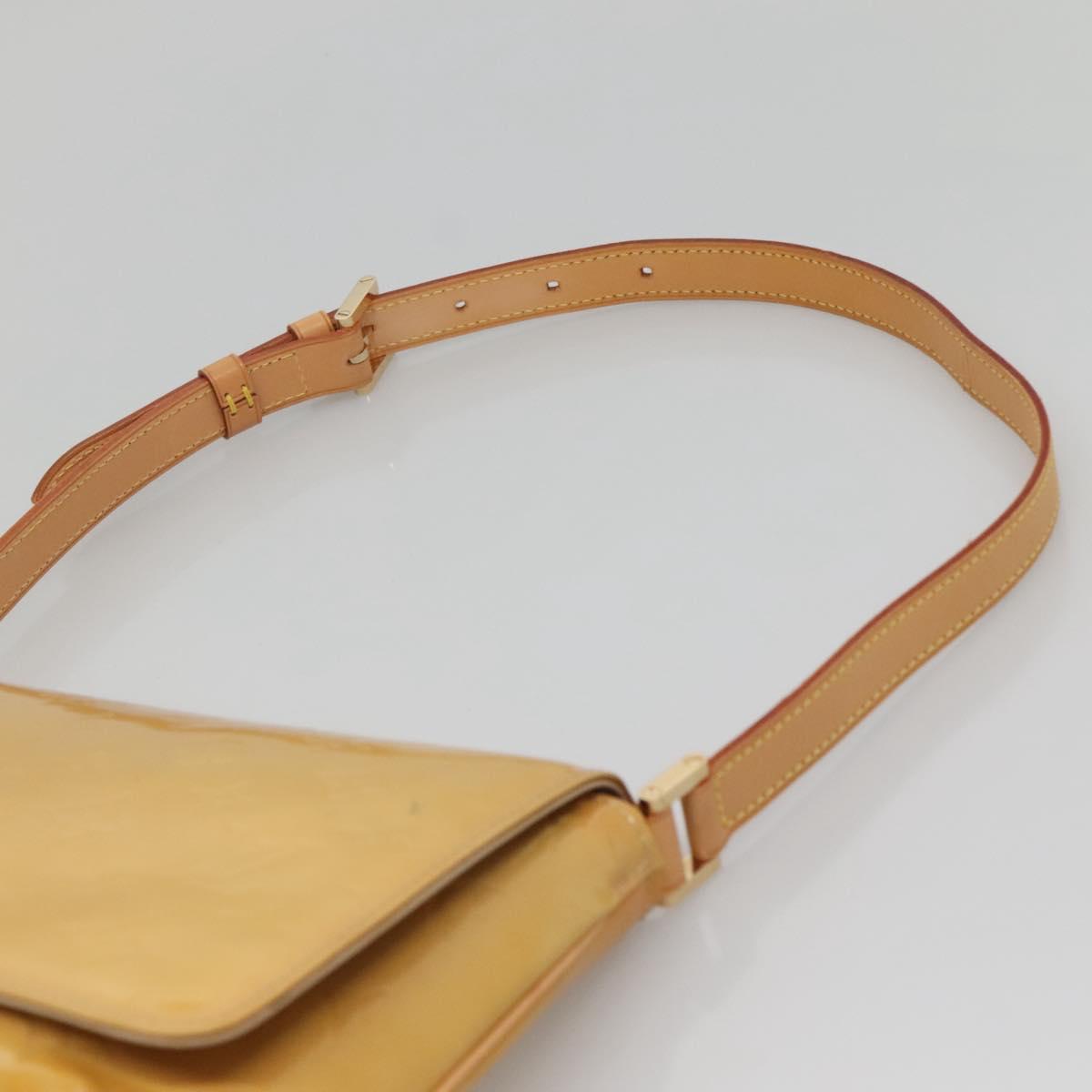 LOUIS VUITTON Monogram Vernis Thompson Street Bag Beige M91301 LV Auth ep10819