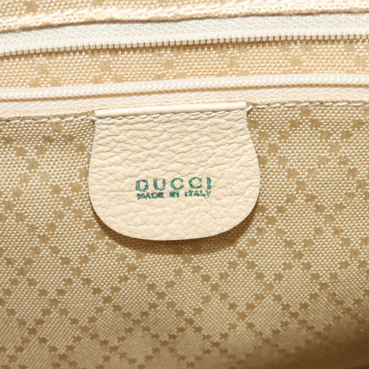 GUCCI Bamboo Hand Bag Suede 2way Beige Gold 002 2855 0322 0 Auth ep10823