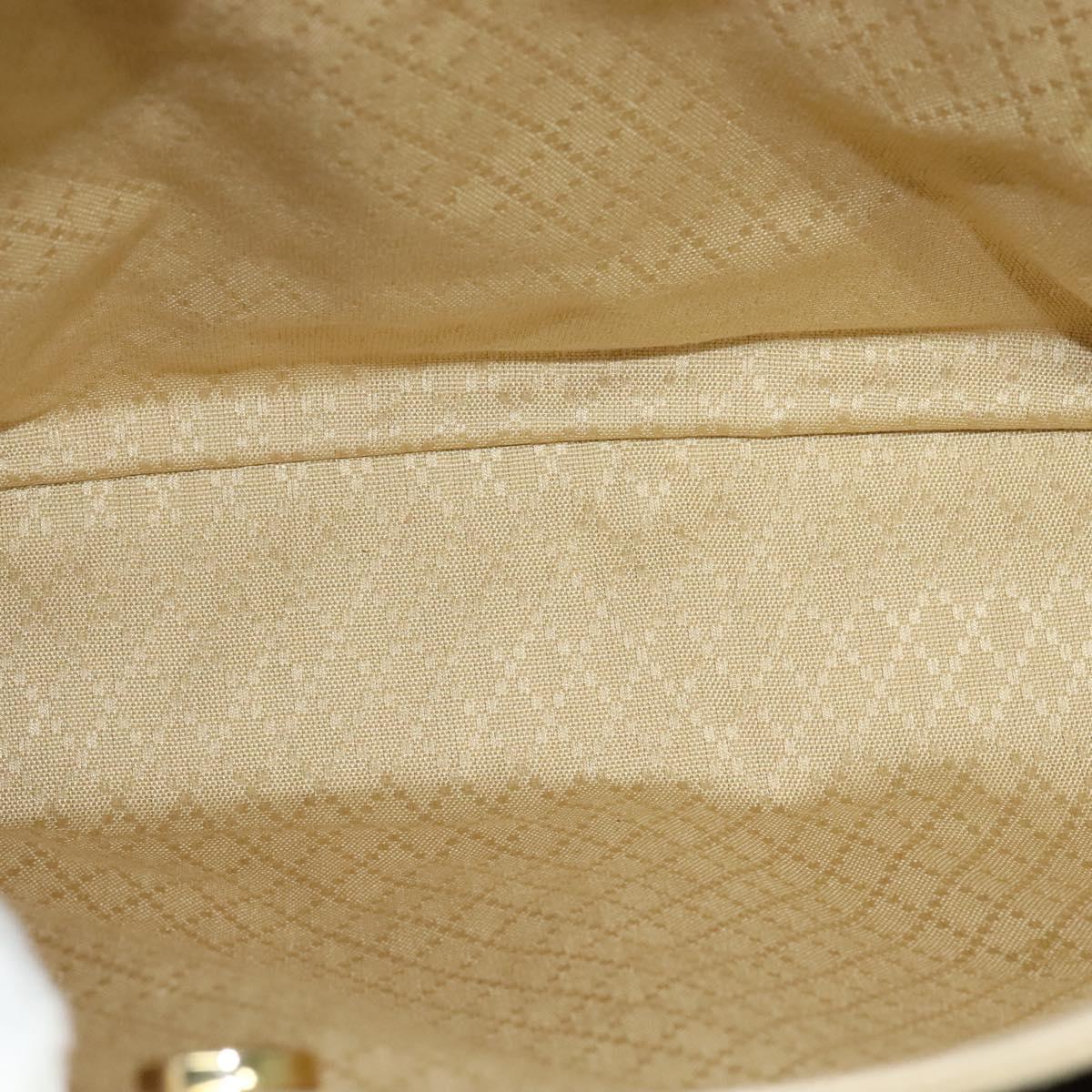 GUCCI Bamboo Hand Bag Suede 2way Beige Gold 002 2855 0322 0 Auth ep10823