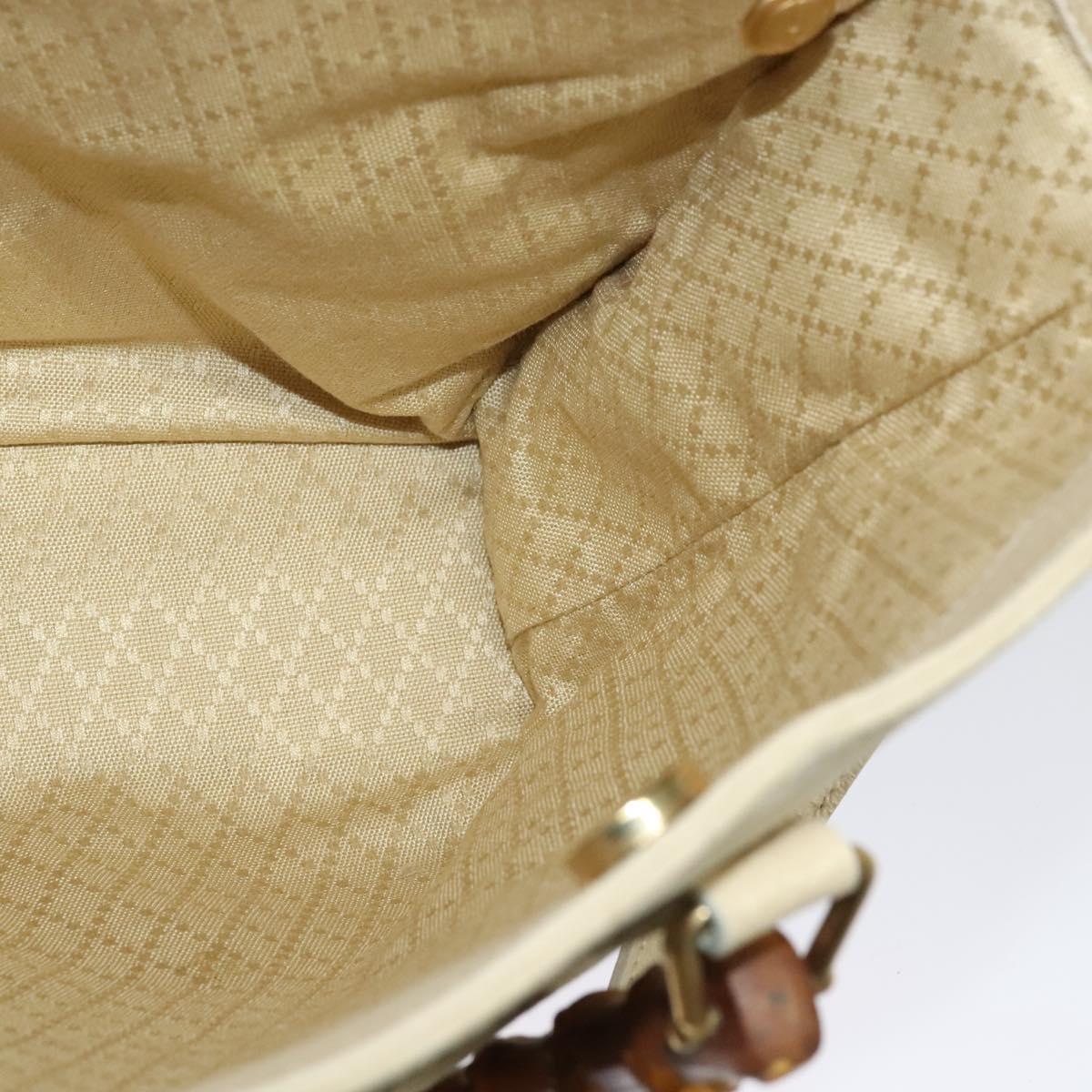 GUCCI Bamboo Hand Bag Suede 2way Beige Gold 002 2855 0322 0 Auth ep10823