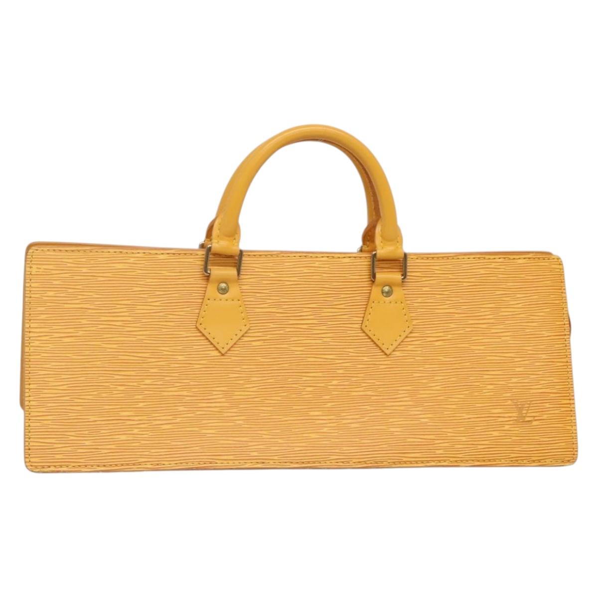 LOUIS VUITTON Epi Sac Triangle Hand Bag Yellow M52099 LV Auth ep10828