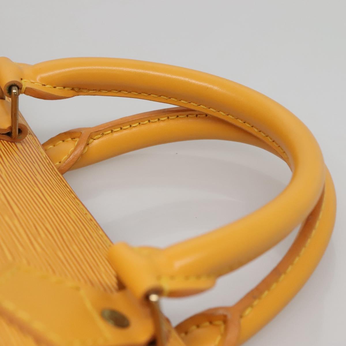 LOUIS VUITTON Epi Sac Triangle Hand Bag Yellow M52099 LV Auth ep10828
