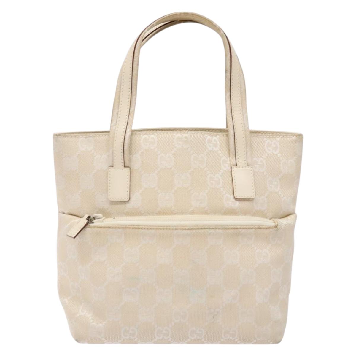 GUCCI GG Canvas Hand Bag Beige 002 1079 Auth ep10836