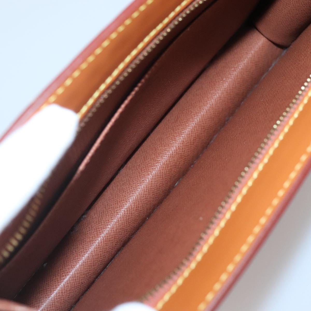 LOUIS VUITTON Epi Pochette Homme Bag Brown Zipangu Gold M52528 LV Auth ep10838