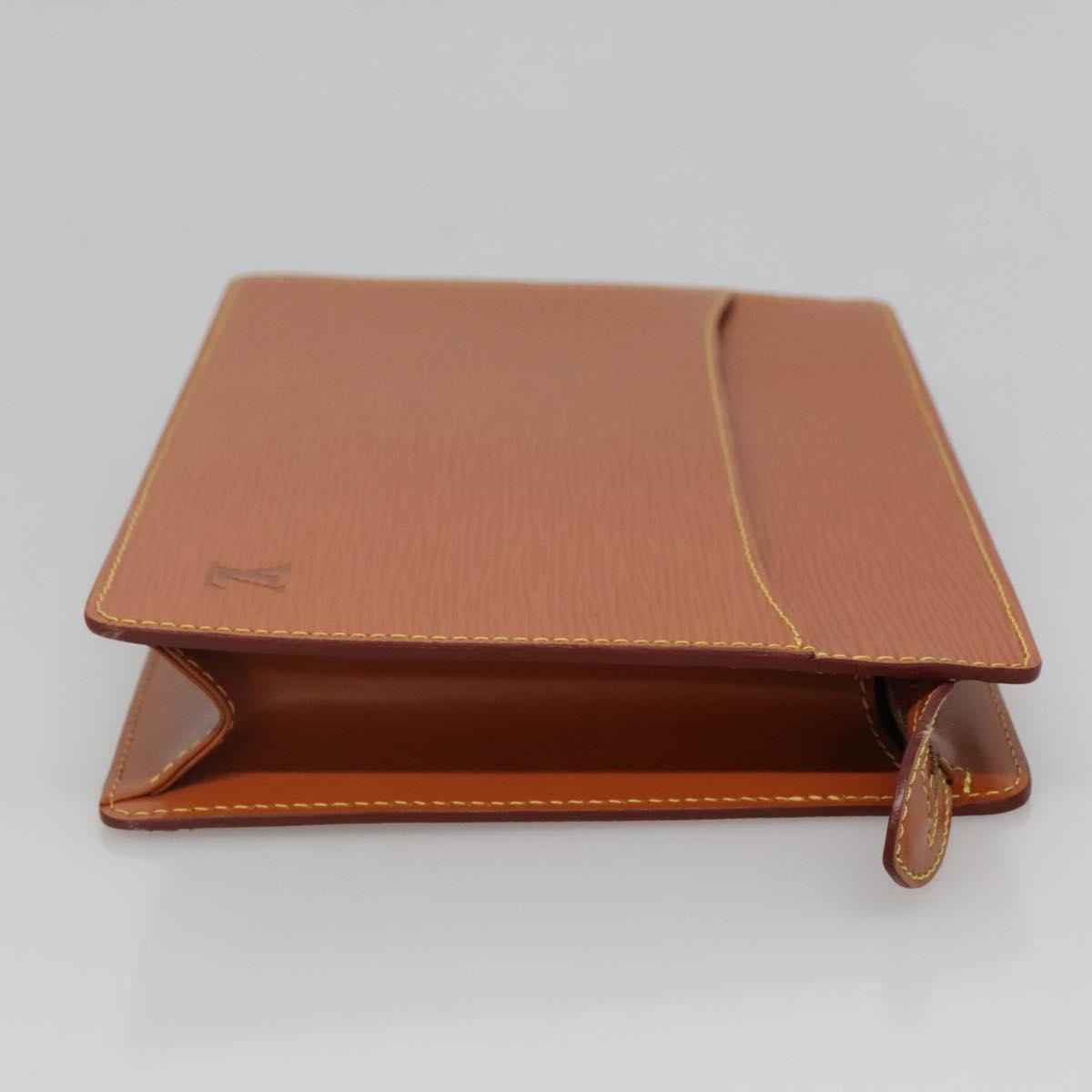 LOUIS VUITTON Epi Pochette Homme Bag Brown Zipangu Gold M52528 LV Auth ep10838