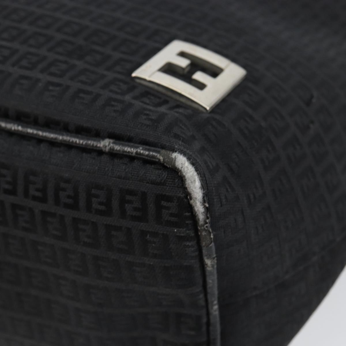 FENDI Zucchino Canvas Hand Bag Black Auth ep10842