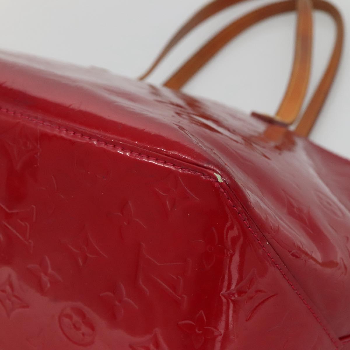 LOUIS VUITTON Vernis Bellview GM Hand Bag Pomme D'amour M93587 LV Auth ep10843