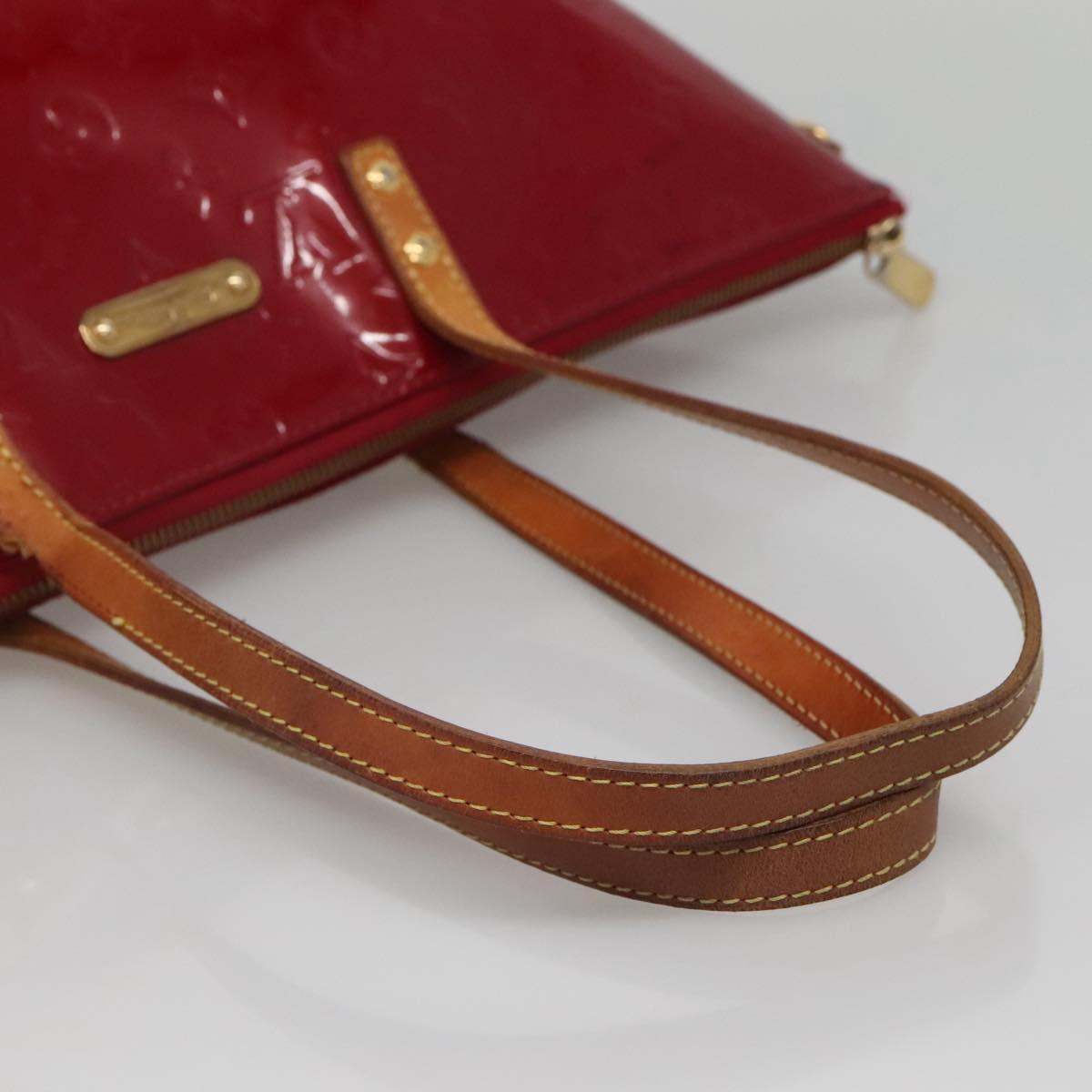 LOUIS VUITTON Vernis Bellview GM Hand Bag Pomme D'amour M93587 LV Auth ep10843