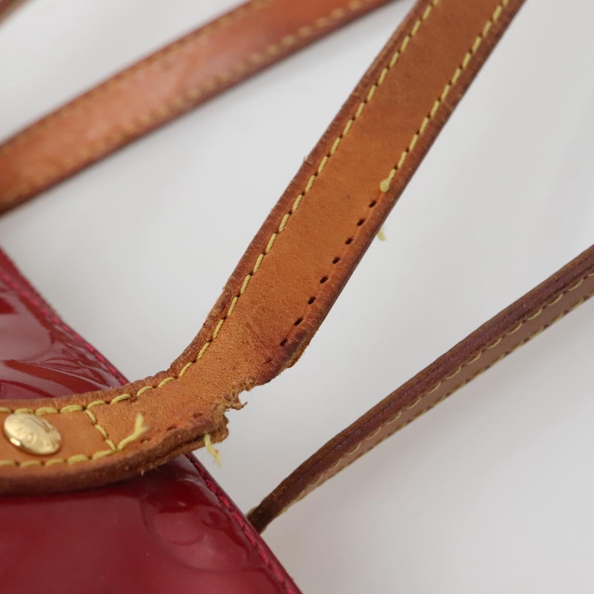 LOUIS VUITTON Vernis Bellview GM Hand Bag Pomme D'amour M93587 LV Auth ep10843