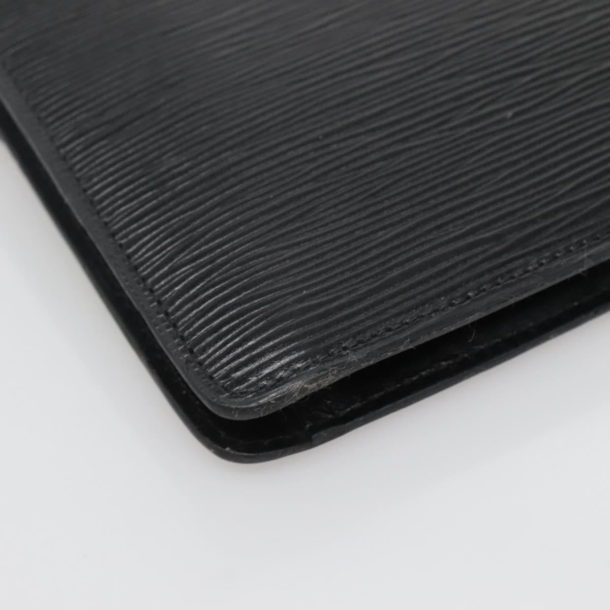 LOUIS VUITTON Epi Montaigne 23 Clutch Bag Black M52662 LV Auth ep10851