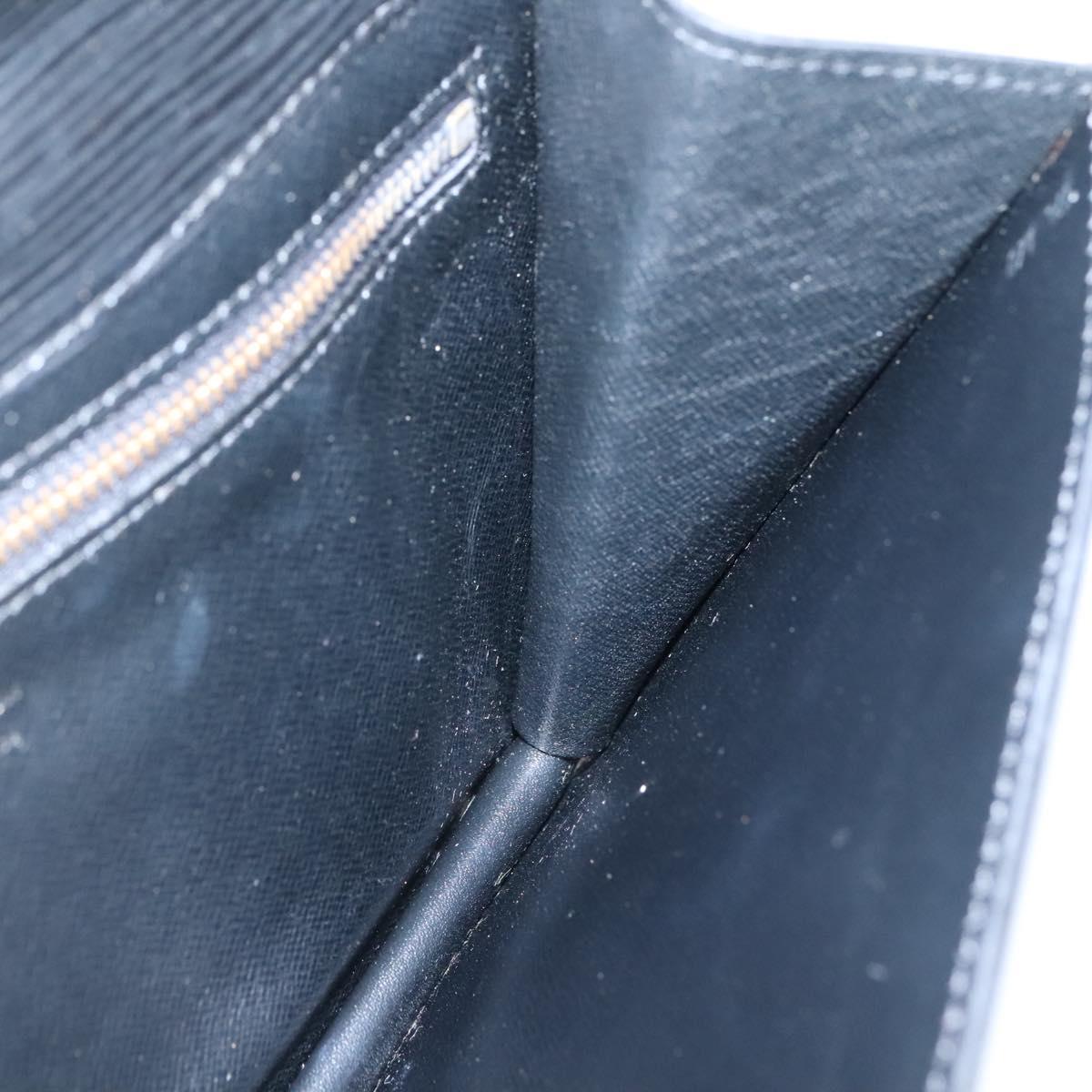 LOUIS VUITTON Epi Montaigne 23 Clutch Bag Black M52662 LV Auth ep10851