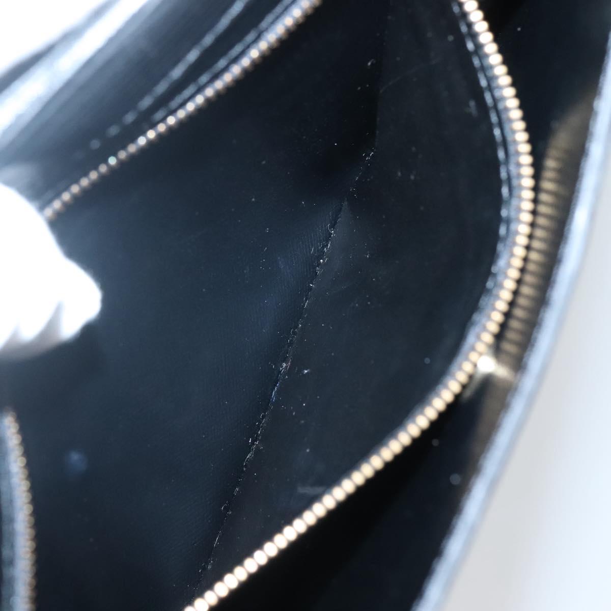 LOUIS VUITTON Epi Montaigne 23 Clutch Bag Black M52662 LV Auth ep10851