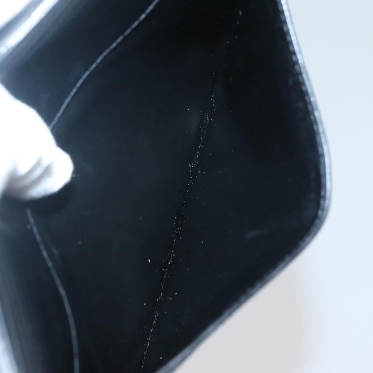 LOUIS VUITTON Epi Montaigne 23 Clutch Bag Black M52662 LV Auth ep10851