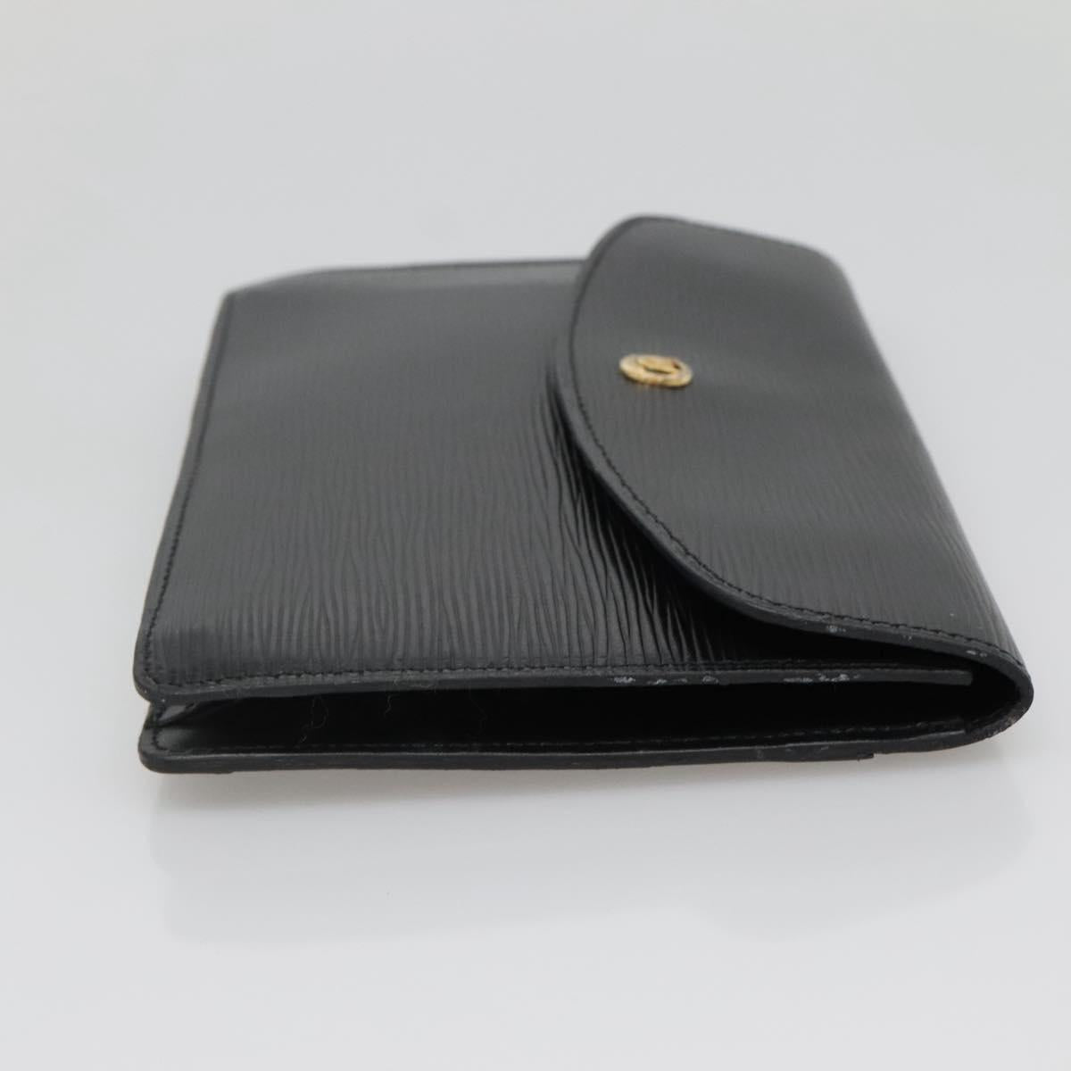 LOUIS VUITTON Epi Montaigne 23 Clutch Bag Black M52662 LV Auth ep10851
