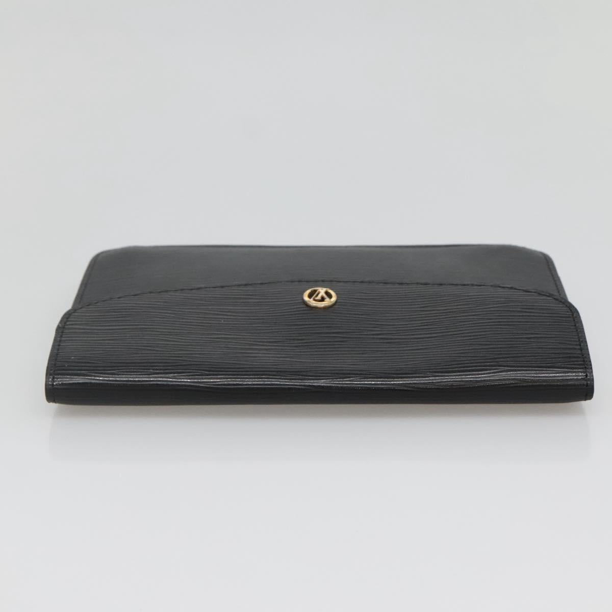 LOUIS VUITTON Epi Montaigne 23 Clutch Bag Black M52662 LV Auth ep10851