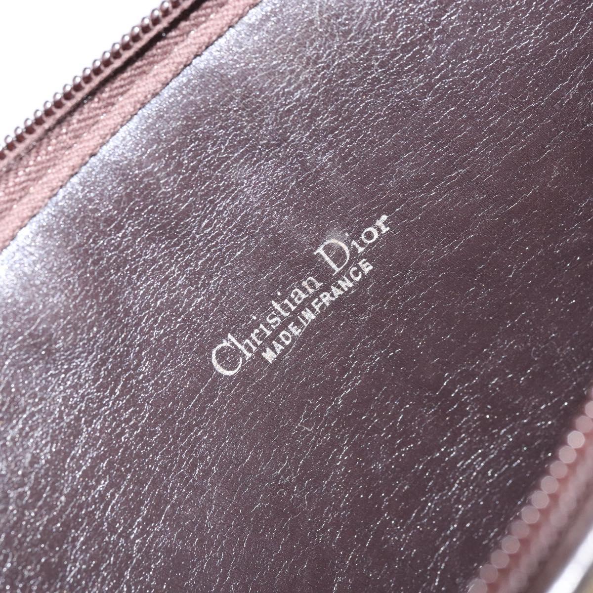 Christian Dior Trotter Canvas Shoulder Bag Brown Gold Auth ep10855