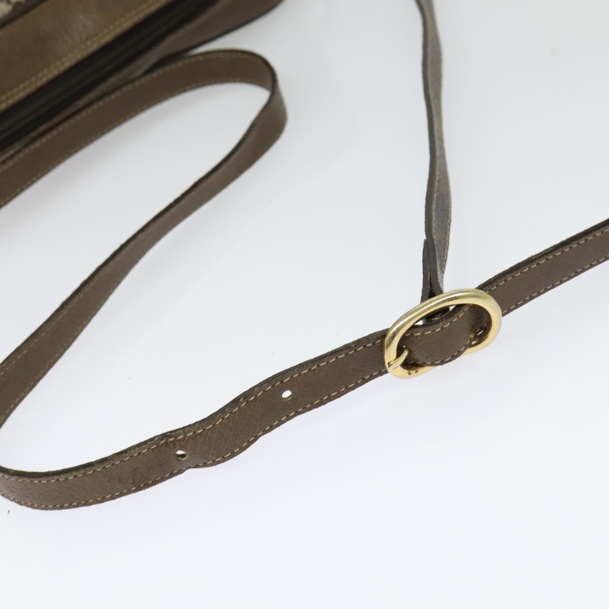 GUCCI GG Supreme Web Sherry Line Shoulder Bag PVC Beige Gold Red Auth ep10859
