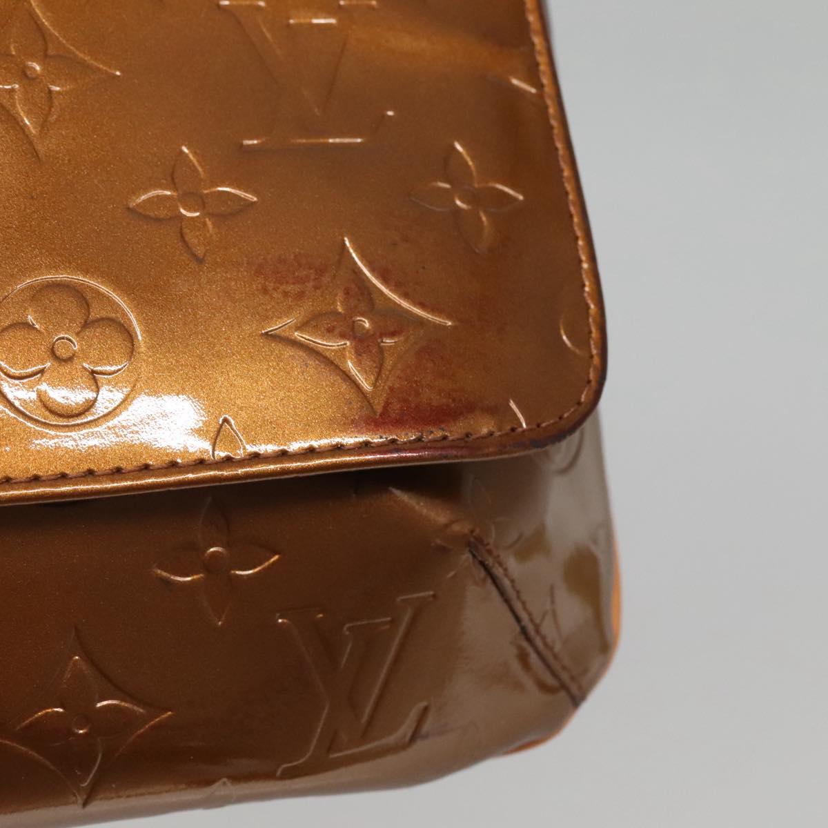 LOUIS VUITTON Monogram Vernis Thompson Street Bag Bronze M91124 LV Auth ep10860