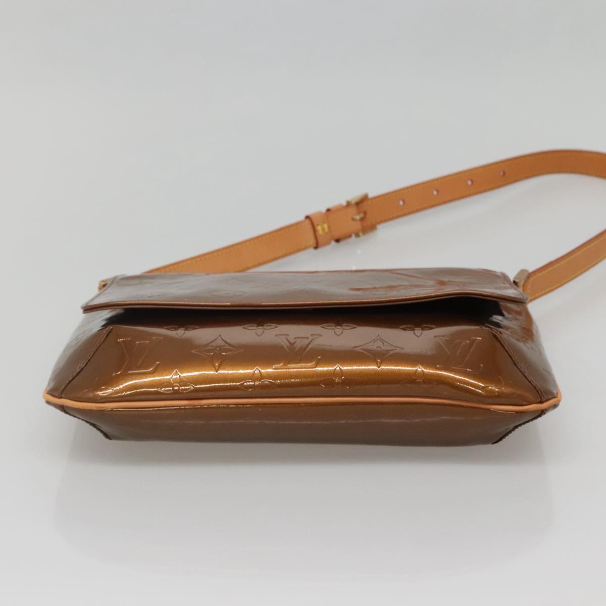 LOUIS VUITTON Monogram Vernis Thompson Street Bag Bronze M91124 LV Auth ep10860