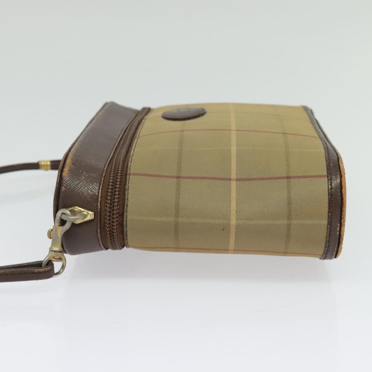 Burberrys Nova Check Shoulder Bag Canvas Beige Gold Auth ep10865
