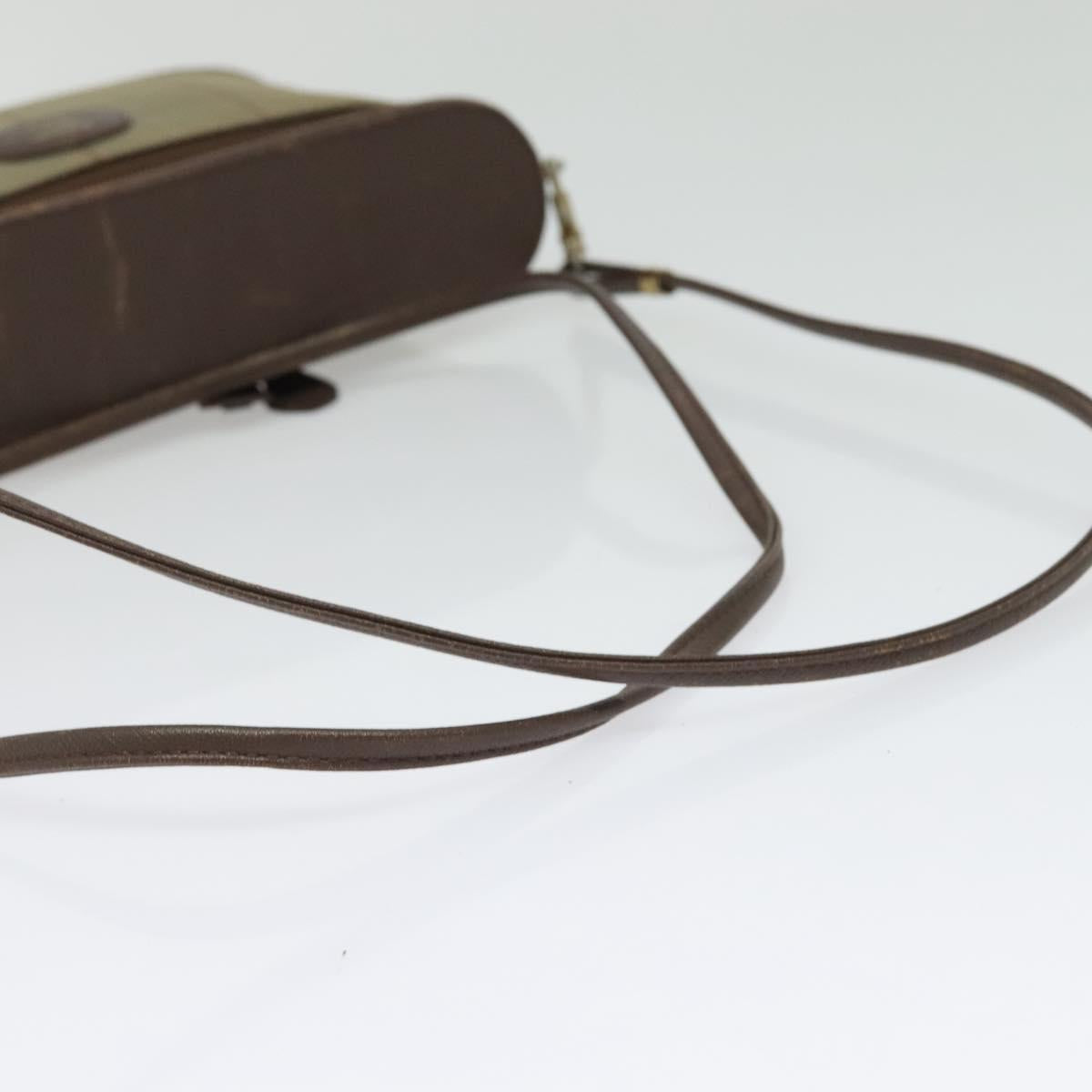 Burberrys Nova Check Shoulder Bag Canvas Beige Gold Auth ep10865