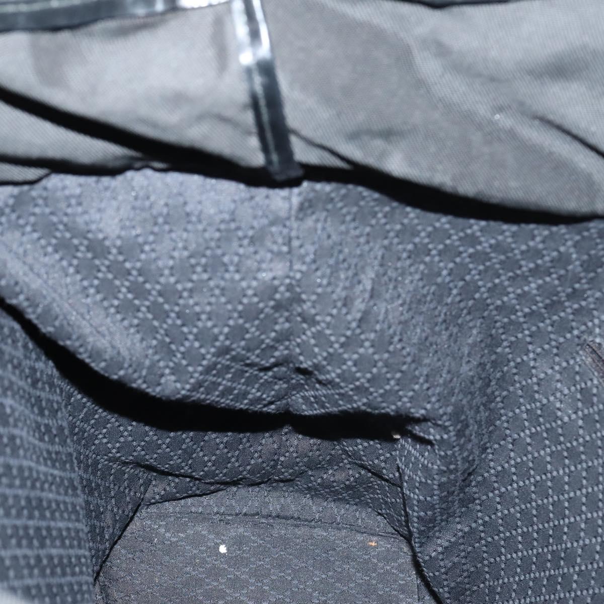 GUCCI Bamboo Tote Bag Nylon Black Silver 002 2052 0412 5 Auth ep10866