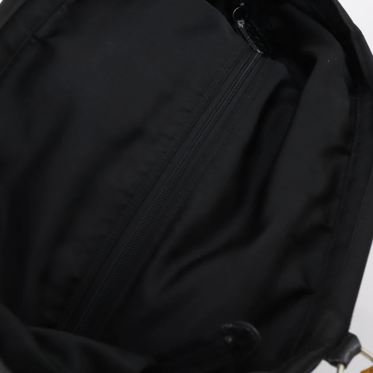 GUCCI Bamboo Tote Bag Nylon Black Silver 002 2052 0412 5 Auth ep10866