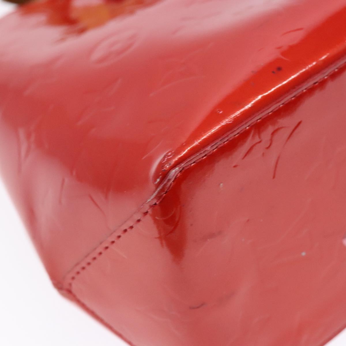 LOUIS VUITTON Monogram Vernis Reade PM Hand Bag Red Rouge M91088 LV Auth ep10876