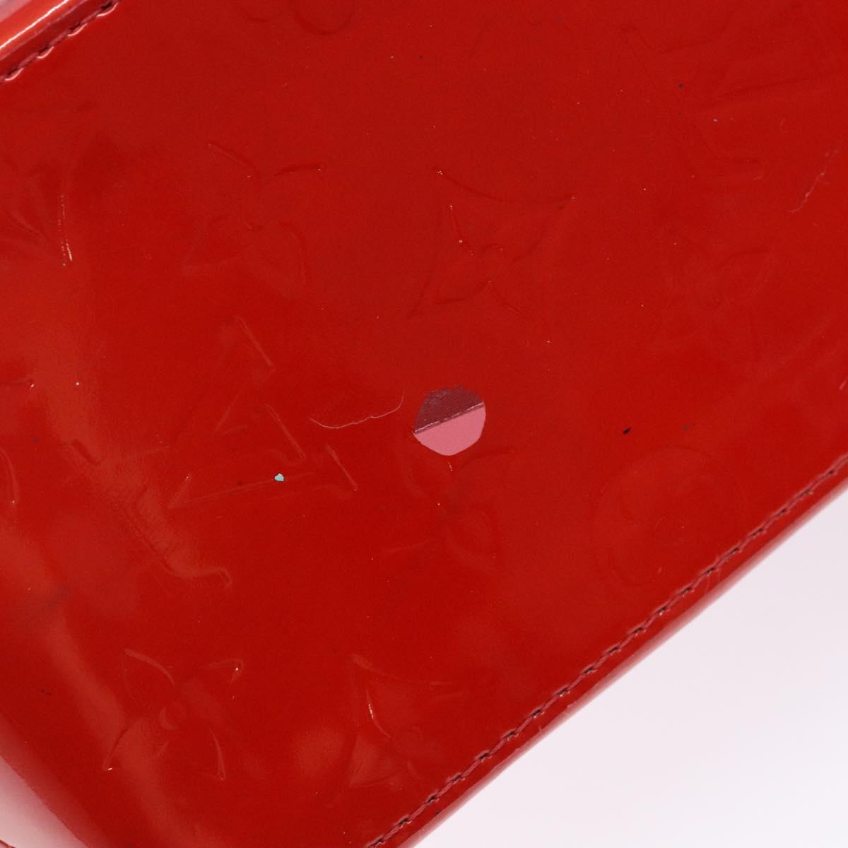 LOUIS VUITTON Monogram Vernis Reade PM Hand Bag Red Rouge M91088 LV Auth ep10876