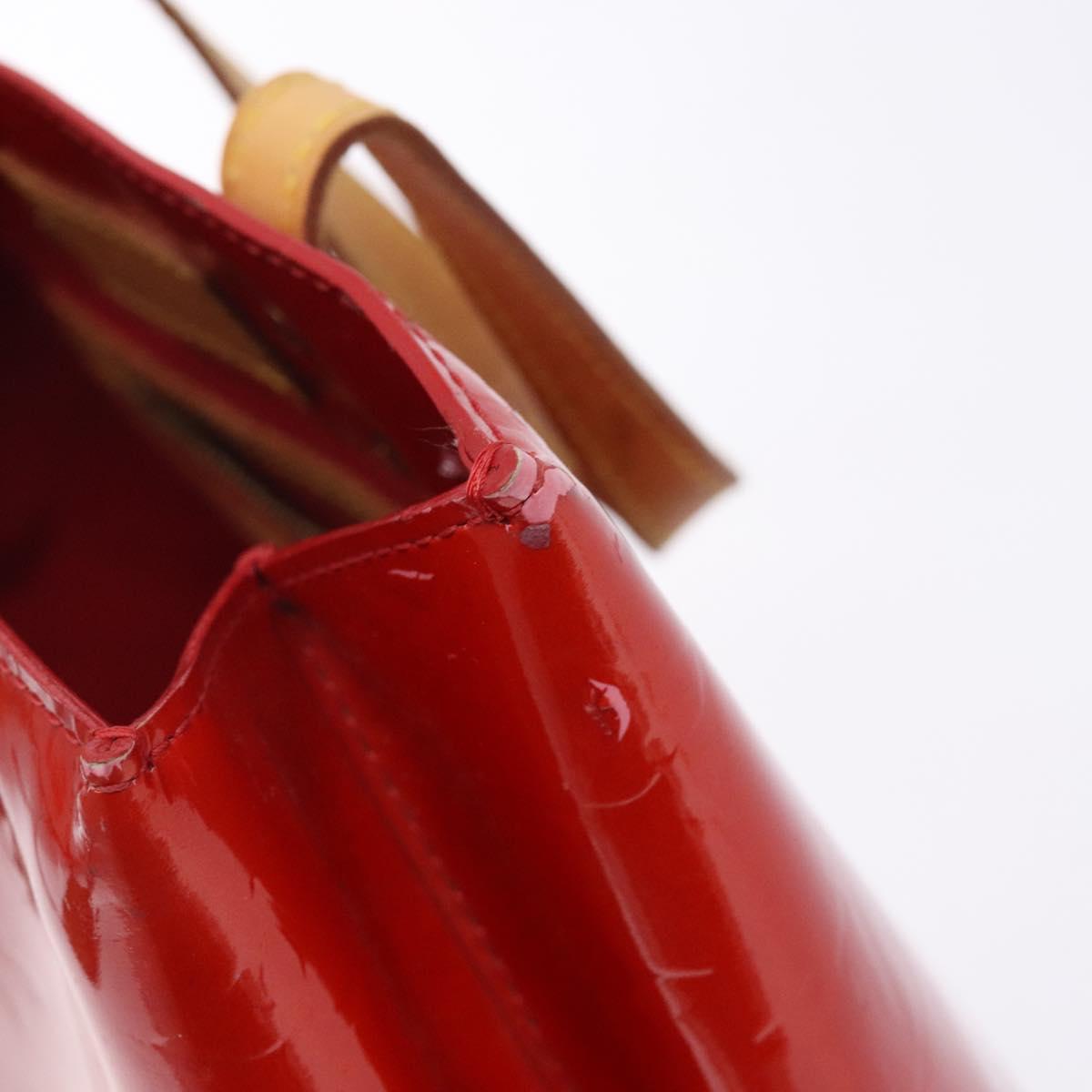 LOUIS VUITTON Monogram Vernis Reade PM Hand Bag Red Rouge M91088 LV Auth ep10876