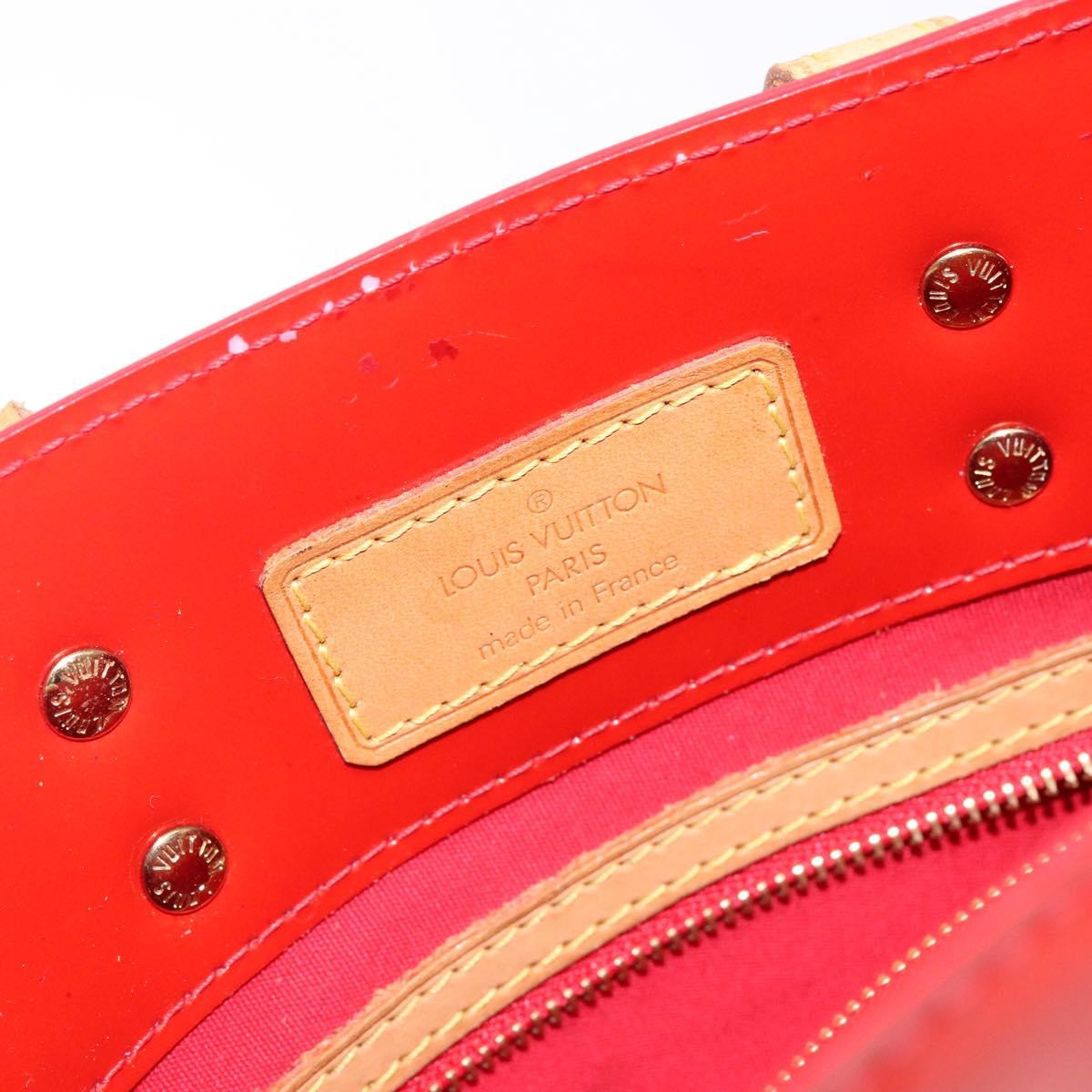 LOUIS VUITTON Monogram Vernis Reade PM Hand Bag Red Rouge M91088 LV Auth ep10876