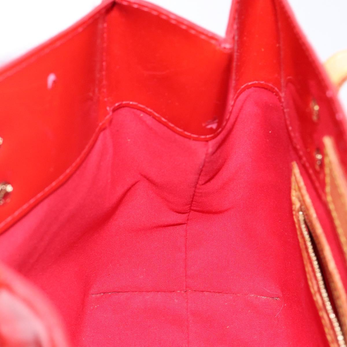 LOUIS VUITTON Monogram Vernis Reade PM Hand Bag Red Rouge M91088 LV Auth ep10876