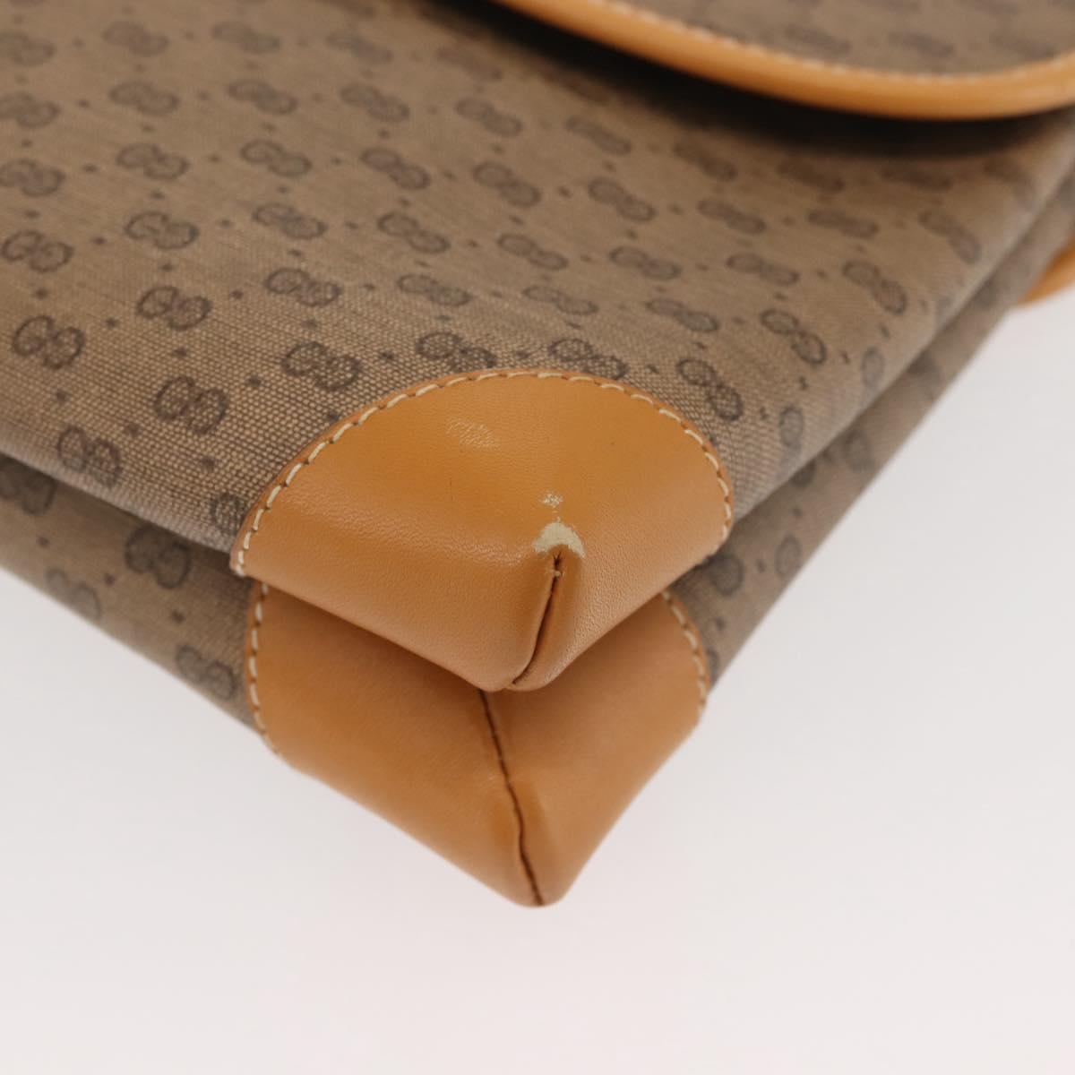 GUCCI Micro GG Supreme Shoulder Bag PVC Beige Gold 007 92 5548 Auth ep10883