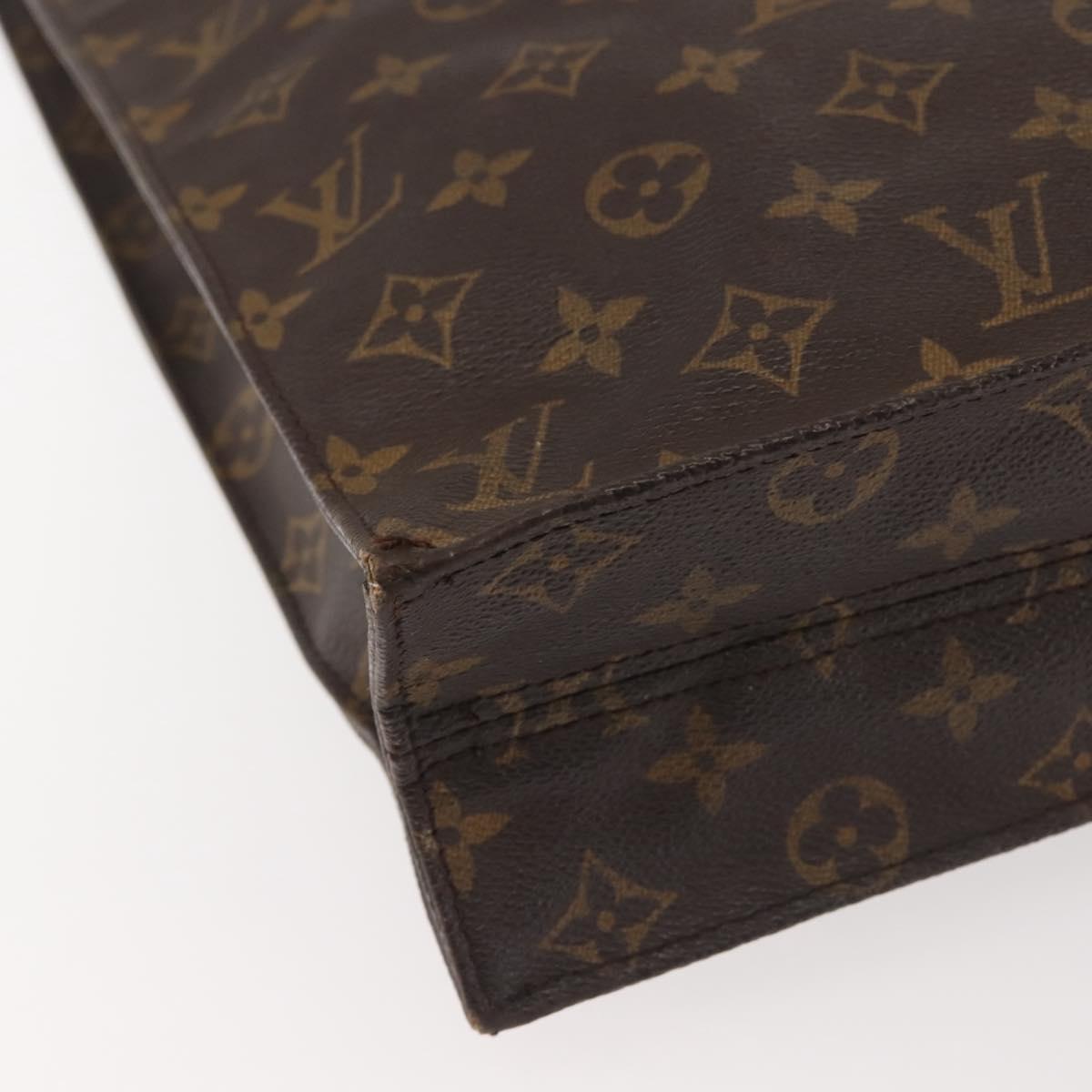 LOUIS VUITTON Monogram Sac Plat Hand Bag M51140 LV Auth ep10914