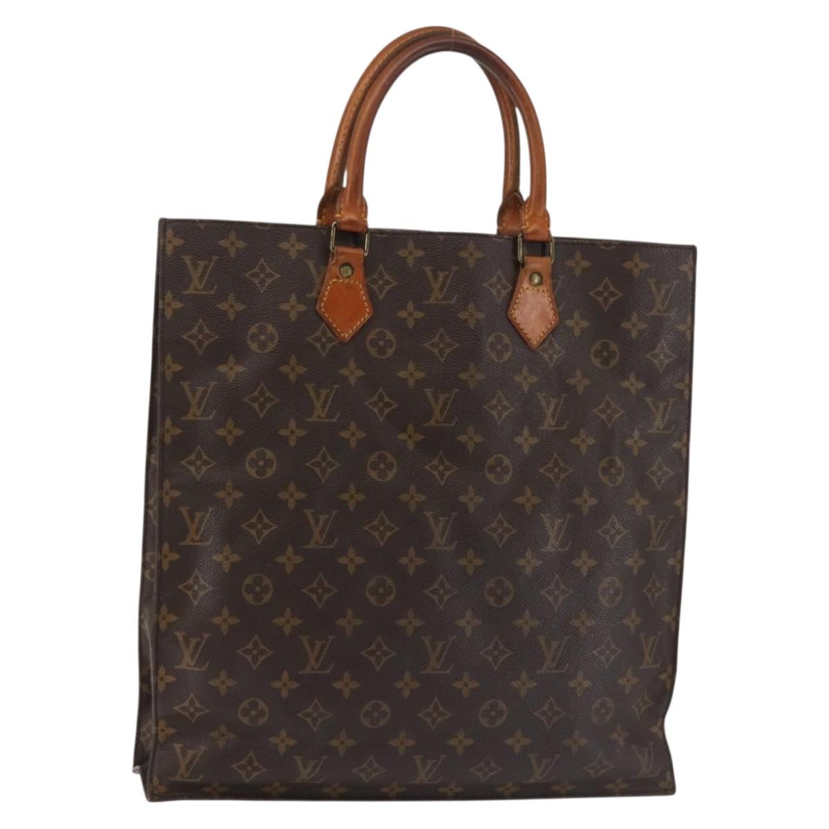LOUIS VUITTON Monogram Sac Plat Hand Bag M51140 LV Auth ep10914