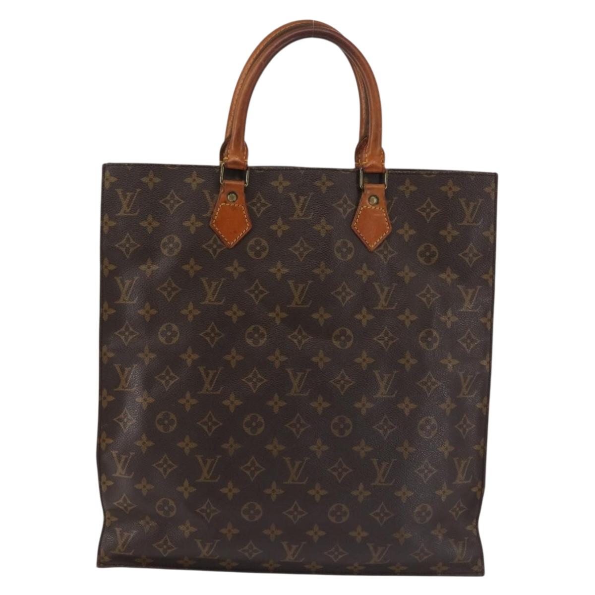 LOUIS VUITTON Monogram Sac Plat Hand Bag M51140 LV Auth ep10914