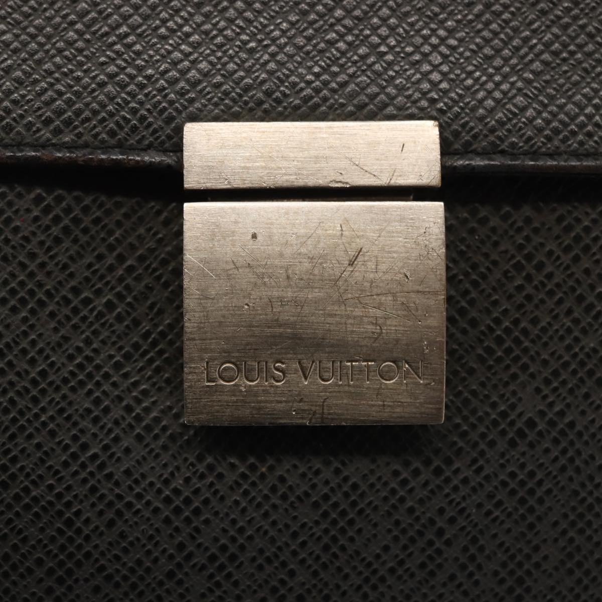 LOUIS VUITTON Taiga Selenga Clutch Bag Ardoise M30782 LV Auth ep10920