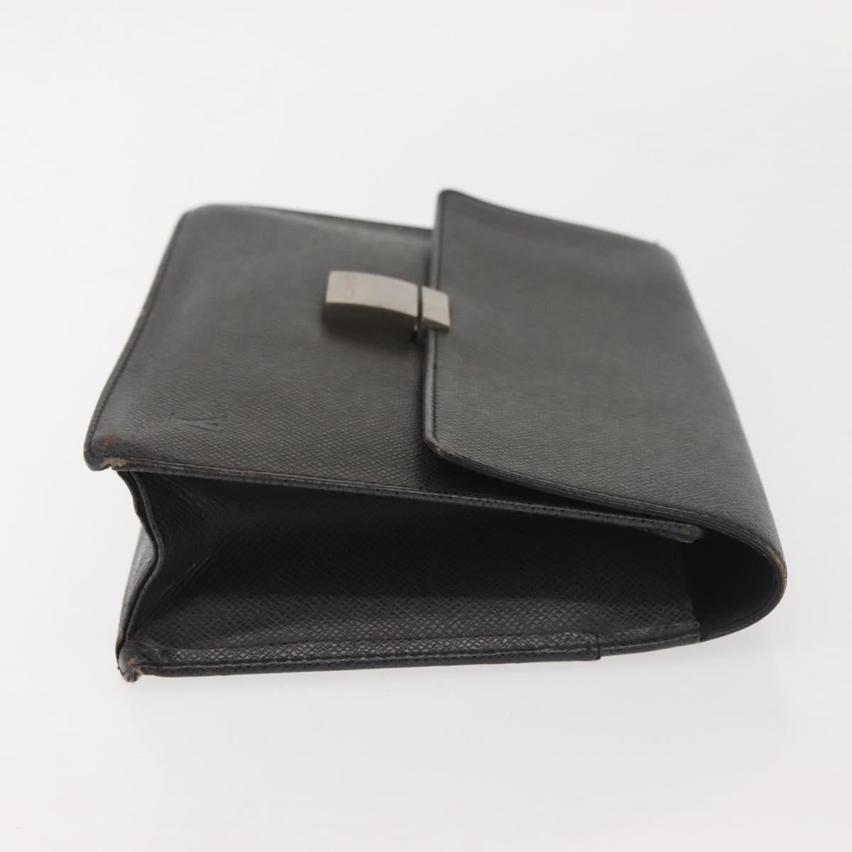 LOUIS VUITTON Taiga Selenga Clutch Bag Ardoise M30782 LV Auth ep10920