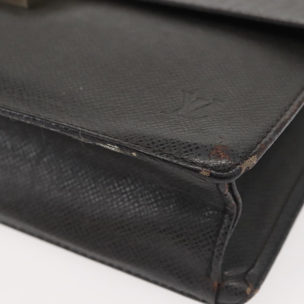 LOUIS VUITTON Taiga Selenga Clutch Bag Ardoise M30782 LV Auth ep10920