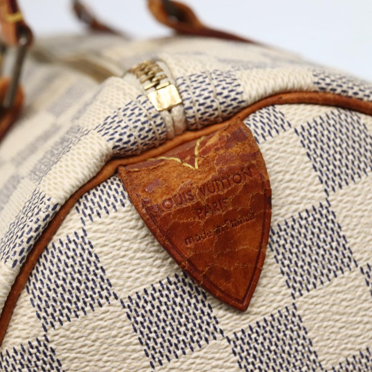 LOUIS VUITTON Damier Azur Speedy 30 Hand Bag N41533 LV Auth ep10924