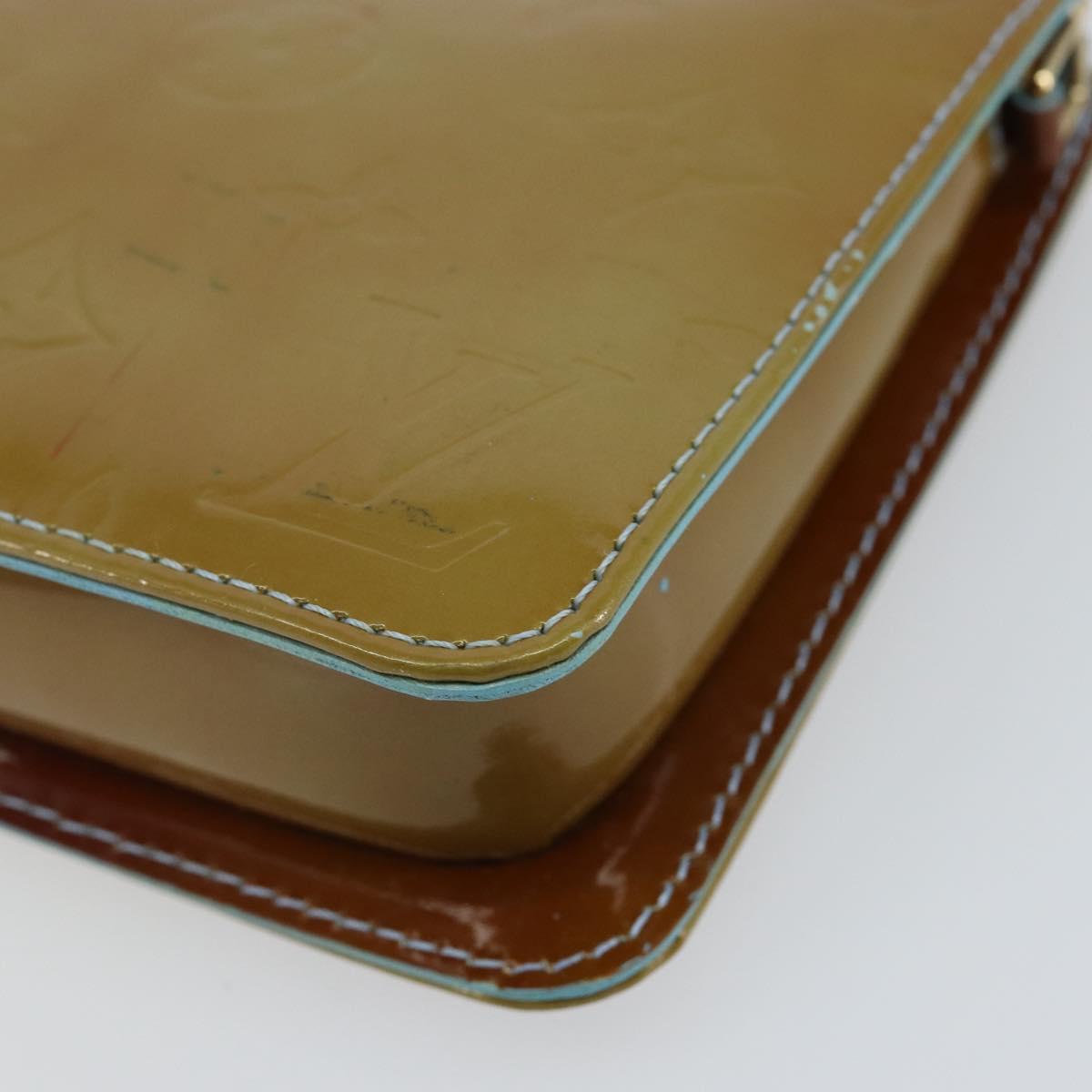 LOUIS VUITTON Monogram Vernis Lexington Pouch Baby Blue M91011 LV Auth ep10925