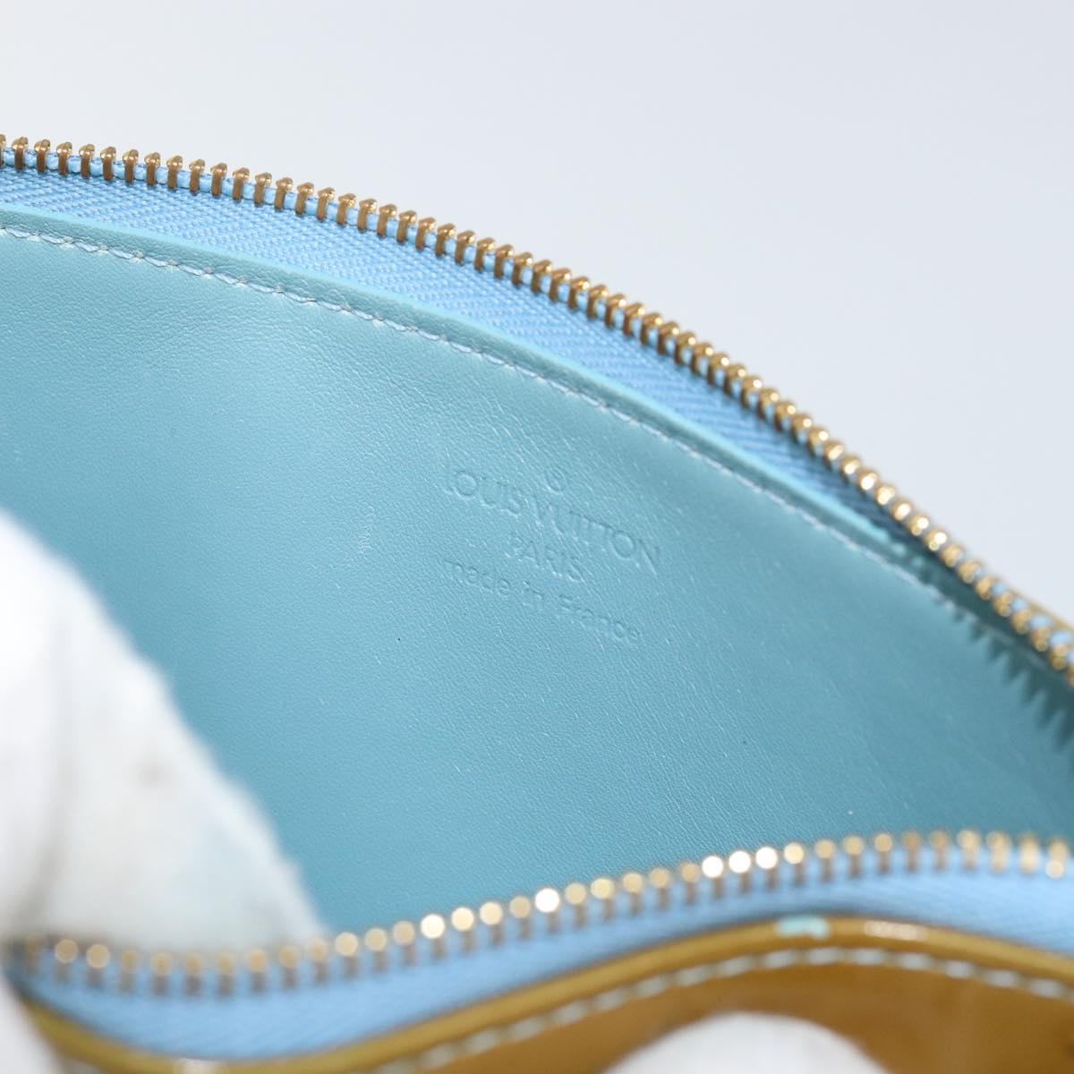 LOUIS VUITTON Monogram Vernis Lexington Pouch Baby Blue M91011 LV Auth ep10925