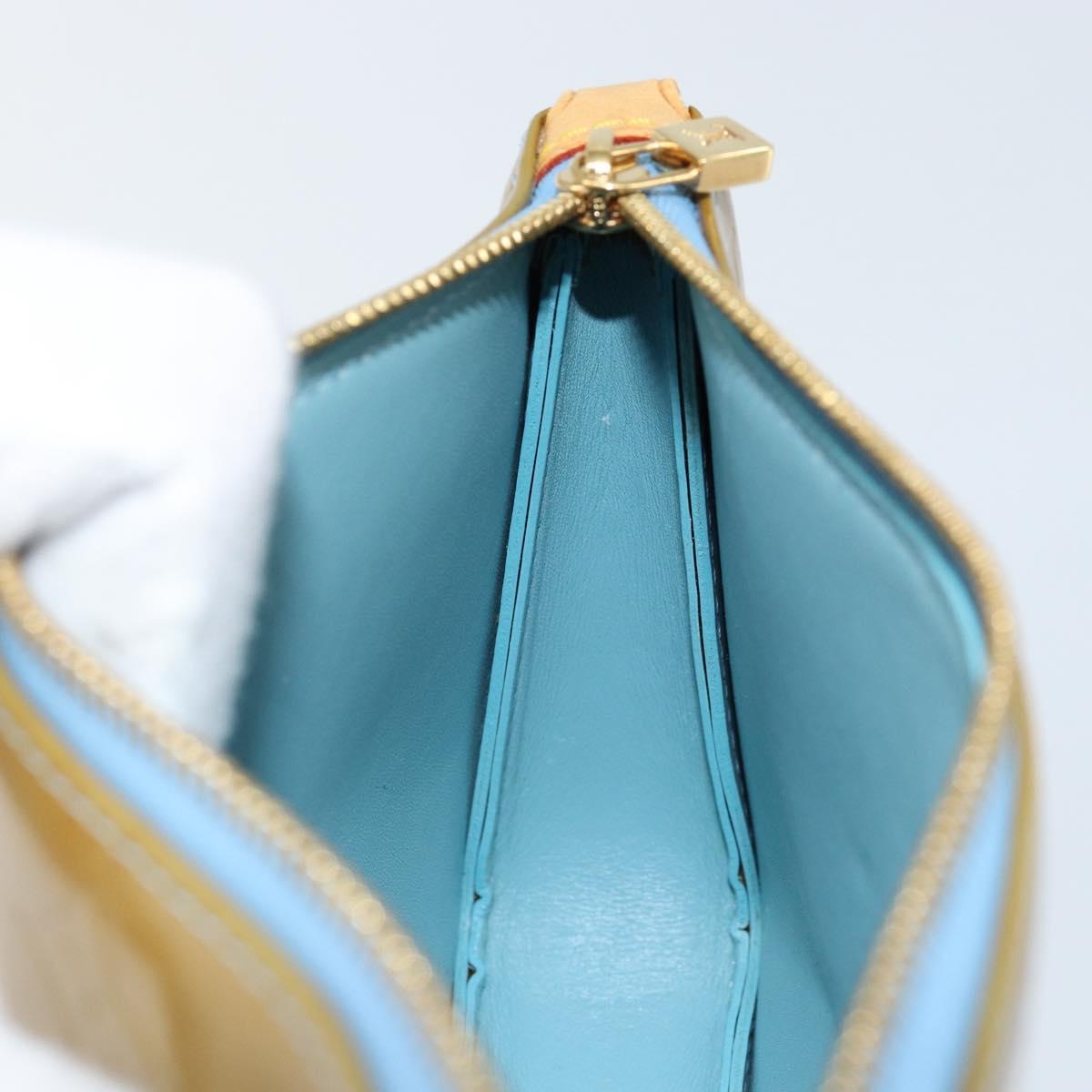 LOUIS VUITTON Monogram Vernis Lexington Pouch Baby Blue M91011 LV Auth ep10925