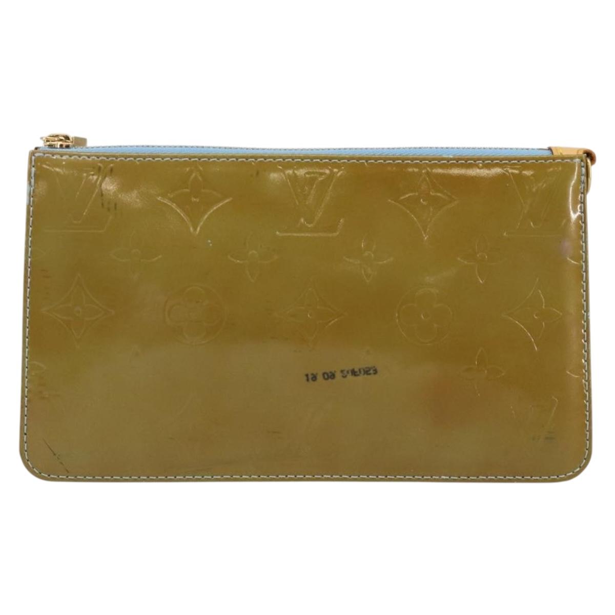 LOUIS VUITTON Monogram Vernis Lexington Pouch Baby Blue M91011 LV Auth ep10925