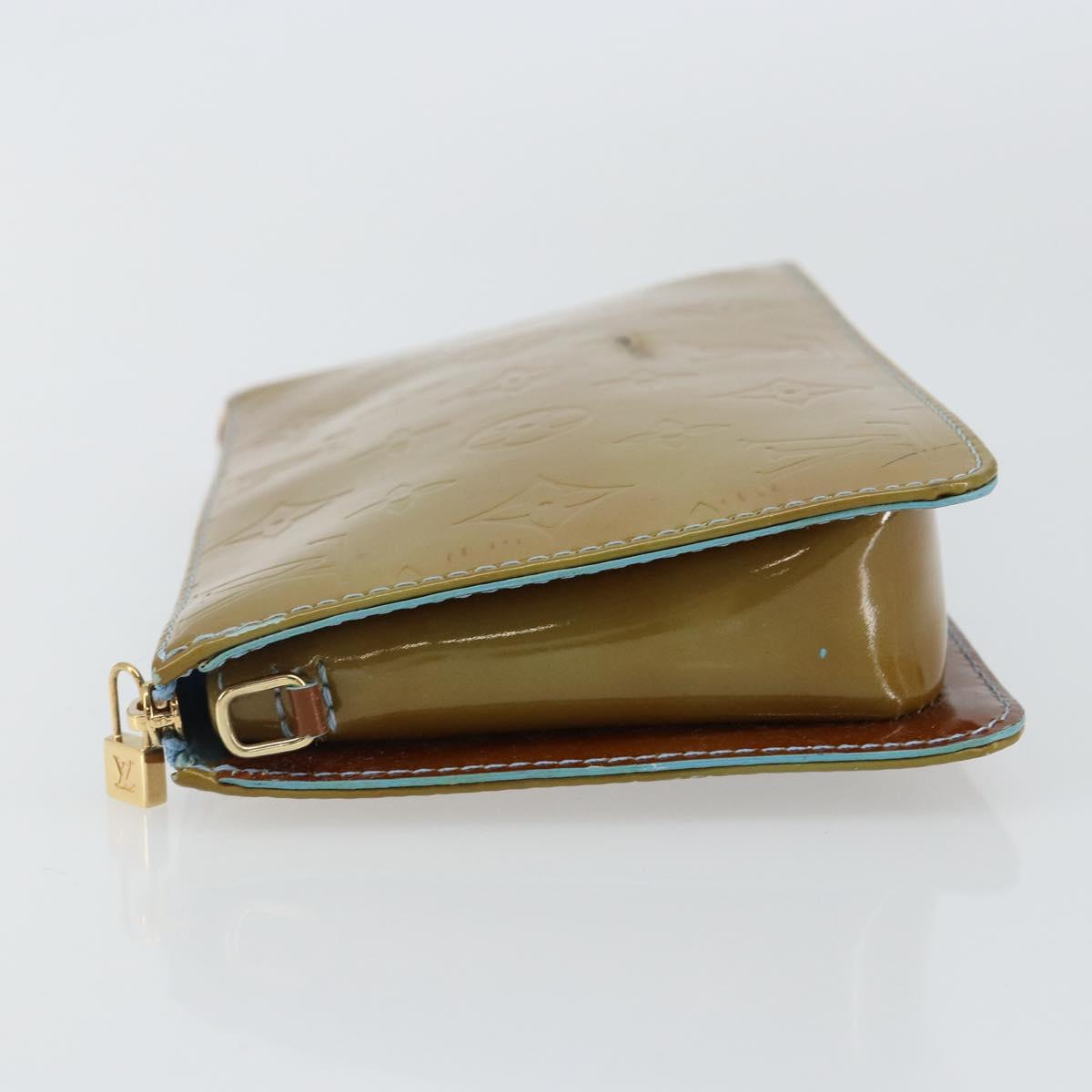 LOUIS VUITTON Monogram Vernis Lexington Pouch Baby Blue M91011 LV Auth ep10925