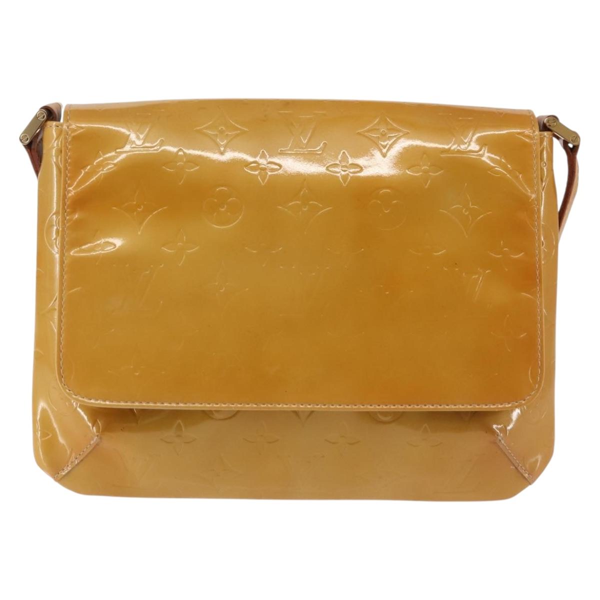 LOUIS VUITTON Monogram Vernis Thompson Street Bag Beige M91301 LV Auth ep10926