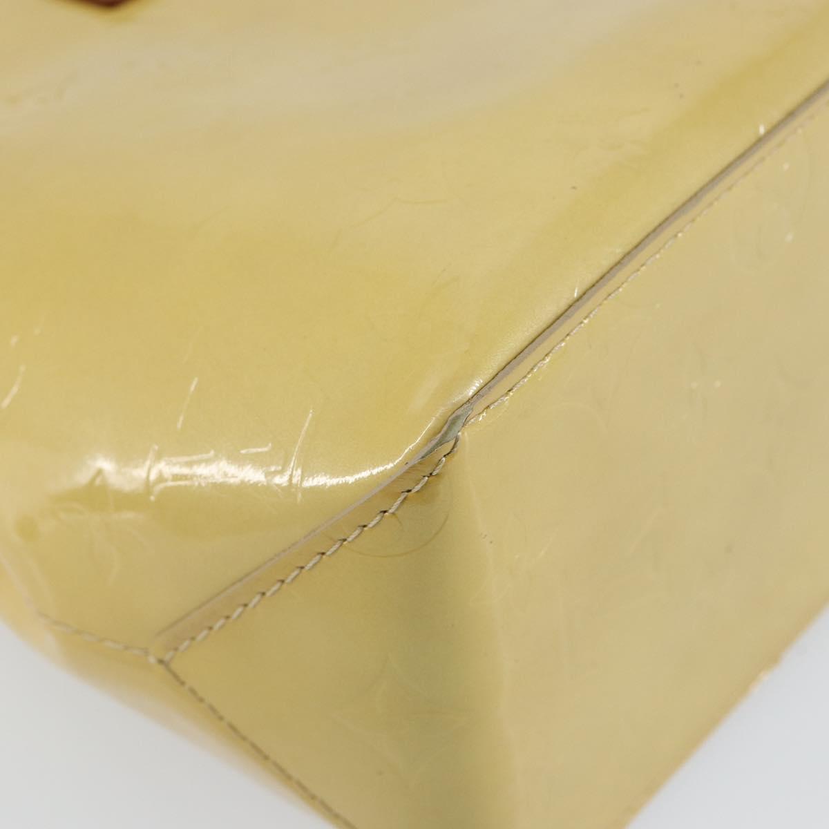 LOUIS VUITTON Monogram Vernis Reade PM Hand Bag Beige M91334 LV Auth ep10940