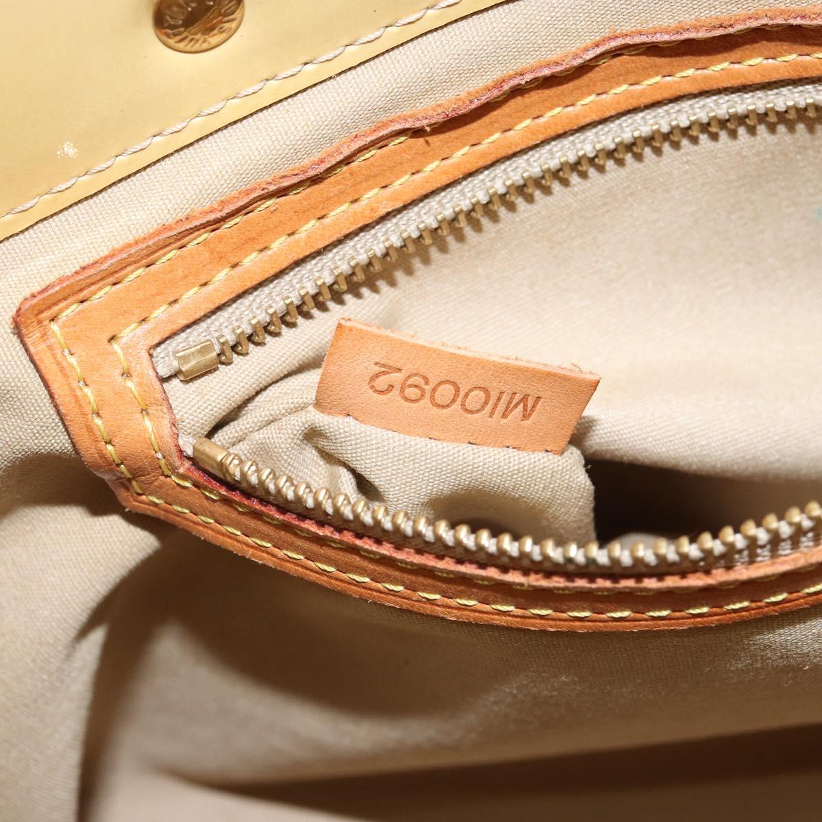 LOUIS VUITTON Monogram Vernis Reade PM Hand Bag Beige M91334 LV Auth ep10940